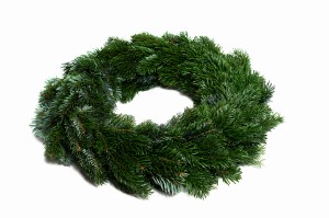 Wianek świąteczny 60 cm obustronny Jodła Kaukaska